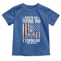 Route Highway 66 Turns 100 I Turn 60 Toddler T Shirt Vintage 1966 America Road Sign America Antique Car Lover 60th Birthday Gift