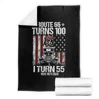 Route Highway 66 Turns 100 I Turn 55 Throw Blanket Vintage 1971 America Road Sign America Antique Car Lover 55th Birthday Gift