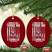 Route Highway 66 Turns 100 I Turn 55 Ceramic Ornament Vintage 1971 America Road Sign America Antique Car Lover 55th Birthday Gift