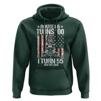 Route Highway 66 Turns 100 I Turn 55 Hoodie Vintage 1971 America Road Sign America Antique Car Lover 55th Birthday Gift