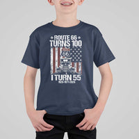 Route Highway 66 Turns 100 I Turn 55 T Shirt For Kid Vintage 1971 America Road Sign America Antique Car Lover 55th Birthday Gift