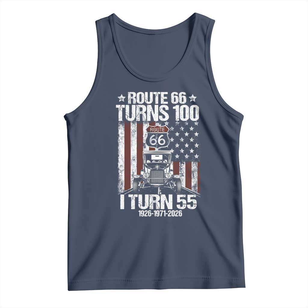 Route Highway 66 Turns 100 I Turn 55 Tank Top Vintage 1971 America Road Sign America Antique Car Lover 55th Birthday Gift