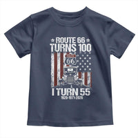 Route Highway 66 Turns 100 I Turn 55 Toddler T Shirt Vintage 1971 America Road Sign America Antique Car Lover 55th Birthday Gift