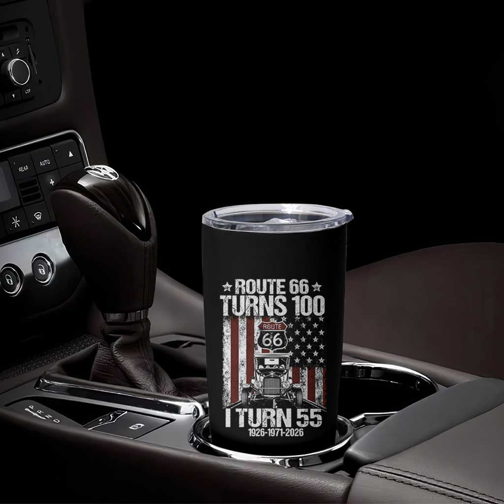 Route Highway 66 Turns 100 I Turn 55 Tumbler Cup Vintage 1971 America Road Sign America Antique Car Lover 55th Birthday Gift