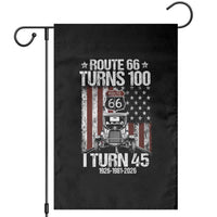 Route Highway 66 Turns 100 I Turn 45 Garden Flag Vintage 1981 America Road Sign America Antique Car Lover 45th Birthday Gift