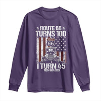Route Highway 66 Turns 100 I Turn 45 Long Sleeve Shirt Vintage 1981 America Road Sign America Antique Car Lover 45th Birthday Gift