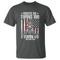 Route Highway 66 Turns 100 I Turn 45 T Shirt Vintage 1981 America Road Sign America Antique Car Lover 45th Birthday Gift