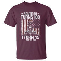 Route Highway 66 Turns 100 I Turn 45 T Shirt Vintage 1981 America Road Sign America Antique Car Lover 45th Birthday Gift