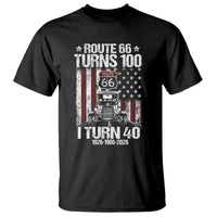 Route Highway 66 Turns 100 I Turn 40 T Shirt Vintage 1986 America Road Sign America Antique Car Lover 40th Birthday Gift