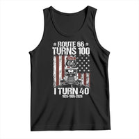 Route Highway 66 Turns 100 I Turn 40 Tank Top Vintage 1986 America Road Sign America Antique Car Lover 40th Birthday Gift