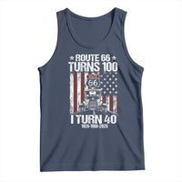 Route Highway 66 Turns 100 I Turn 40 Tank Top Vintage 1986 America Road Sign America Antique Car Lover 40th Birthday Gift