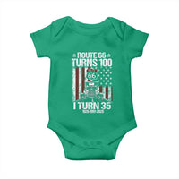 Route Highway 66 Turns 100 I Turn 35 Baby Onesie Vintage 1991 America Road Sign America Antique Car Lover 35th Birthday Gift