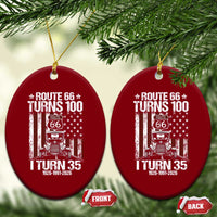 Route Highway 66 Turns 100 I Turn 35 Ceramic Ornament Vintage 1991 America Road Sign America Antique Car Lover 35th Birthday Gift