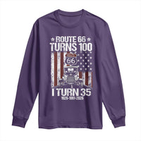 Route Highway 66 Turns 100 I Turn 35 Long Sleeve Shirt Vintage 1991 America Road Sign America Antique Car Lover 35th Birthday Gift