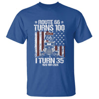 Route Highway 66 Turns 100 I Turn 35 T Shirt Vintage 1991 America Road Sign America Antique Car Lover 35th Birthday Gift