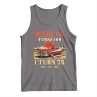 Route Highway 66 Turns 100 I Turn 75 Tank Top Vintage 1951 Road Sign 75th Birthday Muscle Car Lover Gift