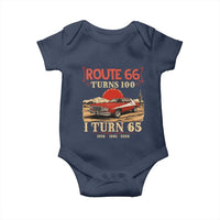 Route Highway 66 Turns 100 I Turn 65 Baby Onesie Vintage 1961 Road Sign 65th Birthday Muscle Car Lover Gift