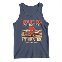Route Highway 66 Turns 100 I Turn 65 Tank Top Vintage 1961 Road Sign 65th Birthday Muscle Car Lover Gift