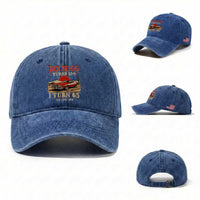 Route Highway 66 Turns 100 I Turn 65 Washed Cotton Baseball Cap Vintage 1961 Road Sign 65th Birthday Muscle Car Lover Gift