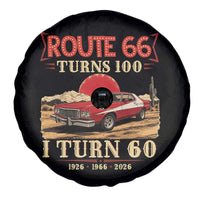 Route Highway 66 Turns 100 I Turn 60 Spare Tire Cover Vintage 1966 Road Sign 60th Birthday Muscle Car Lover Gift