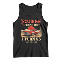 Route Highway 66 Turns 100 I Turn 55 Tank Top Vintage 1971 Road Sign 55th Birthday Muscle Car Lover Gift