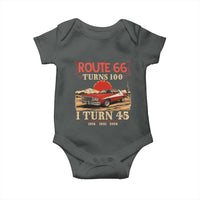 Route Highway 66 Turns 100 I Turn 45 Baby Onesie Vintage 1981 Road Sign 45th Birthday Muscle Car Lover Gift