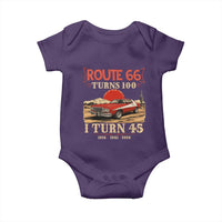 Route Highway 66 Turns 100 I Turn 45 Baby Onesie Vintage 1981 Road Sign 45th Birthday Muscle Car Lover Gift