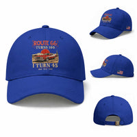 Route Highway 66 Turns 100 I Turn 45 Baseball Cap Vintage 1981 Road Sign 45th Birthday Muscle Car Lover Gift