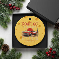 Route Highway 66 Turns 100 I Turn 45 Ceramic Ornament Vintage 1981 Road Sign 45th Birthday Muscle Car Lover Gift