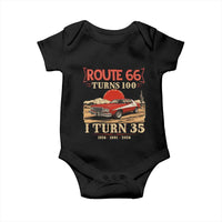 Route Highway 66 Turns 100 I Turn 35 Baby Onesie Vintage 1991 Road Sign 35th Birthday Muscle Car Lover Gift