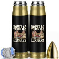 Route Highway 66 Turns 100 I Turn 70 Bullet Tumbler Vintage 1956 Road Sign American Muscle Car Lover 70th Birthday Gift