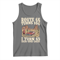 Route Highway 66 Turns 100 I Turn 65 Tank Top Vintage 1961 Road Sign American Muscle Car Lover 65th Birthday Gift
