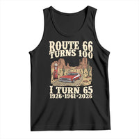 Route Highway 66 Turns 100 I Turn 65 Tank Top Vintage 1961 Road Sign American Muscle Car Lover 65th Birthday Gift