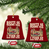 Route Highway 66 Turns 100 I Turn 60 Ceramic Ornament Vintage 1966 Road Sign American Muscle Car Lover 60th Birthday Gift