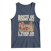 Route Highway 66 Turns 100 I Turn 60 Tank Top Vintage 1966 Road Sign American Muscle Car Lover 60th Birthday Gift