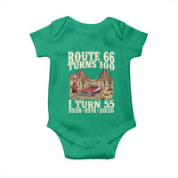 Route Highway 66 Turns 100 I Turn 55 Baby Onesie Vintage 1971 Road Sign American Muscle Car Lover 55th Birthday Gift