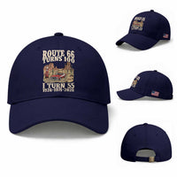 Route Highway 66 Turns 100 I Turn 55 Baseball Cap Vintage 1971 Road Sign American Muscle Car Lover 55th Birthday Gift