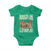 Route Highway 66 Turns 100 I Turn 45 Baby Onesie Vintage 1981 Road Sign American Muscle Car Lover 45th Birthday Gift