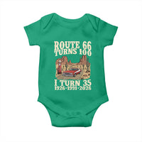 Route Highway 66 Turns 100 I Turn 35 Baby Onesie Vintage 1991 Road Sign American Muscle Car Lover 35th Birthday Gift