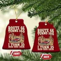 Route Highway 66 Turns 100 I Turn 35 Ceramic Ornament Vintage 1991 Road Sign American Muscle Car Lover 35th Birthday Gift
