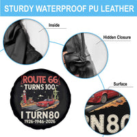 Route Highway 66 Turns 100 I Turn 80 Spare Tire Cover Vintage 1946 Road Sign Classic Muscle Car Lover 80th Birthday Gift