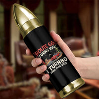 Route Highway 66 Turns 100 I Turn 80 Bullet Tumbler Vintage 1946 Road Sign Classic Muscle Car Lover 80th Birthday Gift