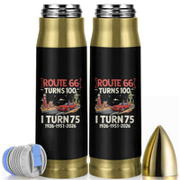 Route Highway 66 Turns 100 I Turn 75 Bullet Tumbler Vintage 1951 Road Sign Classic Muscle Car Lover 75th Birthday Gift