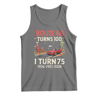 Route Highway 66 Turns 100 I Turn 75 Tank Top Vintage 1951 Road Sign Classic Muscle Car Lover 75th Birthday Gift
