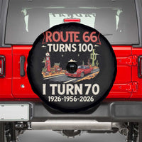 Route Highway 66 Turns 100 I Turn 70 Spare Tire Cover Vintage 1956 Road Sign Classic Muscle Car Lover 70th Birthday Gift