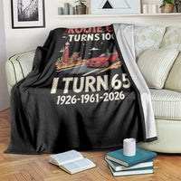 Route Highway 66 Turns 100 I Turn 65 Throw Blanket Vintage 1961 Road Sign Classic Muscle Car Lover 65th Birthday Gift