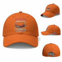 Route Highway 66 Turns 100 I Turn 65 Baseball Cap Vintage 1961 Road Sign Classic Muscle Car Lover 65th Birthday Gift