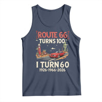 Route Highway 66 Turns 100 I Turn 60 Tank Top Vintage 1966 Road Sign Classic Muscle Car Lover 60th Birthday Gift
