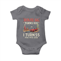 Route Highway 66 Turns 100 I Turn 55 Baby Onesie Vintage 1971 Road Sign Classic Muscle Car Lover 55th Birthday Gift