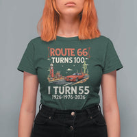 Route Highway 66 Turns 100 I Turn 55 T Shirt For Women Vintage 1971 Road Sign Classic Muscle Car Lover 55th Birthday Gift